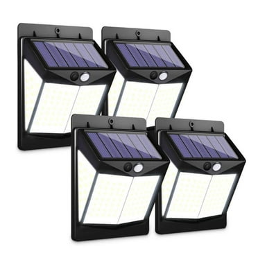 4PCS 140LED Solar Powered Wall Light, PIR Motion Sensor Lights Outdoor Waterproof Garden Lamp Night Light 3 Light Modes for Garden Patio Yard Fence Landscape Courtyard