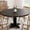Black, variant on Round Dining Table for 4, 47" Dining Room Table with Wooden Base, Circle Kitchen Dinner Table for Dining Room, Kitchen, Living Room (Table Only), Grey