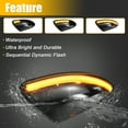 thumbnail image 5 of Rear View Mirror Light for Dodge 1500 2009-2018 68064948AA Turn Signal Amber Light 2pcs, 5 of 6