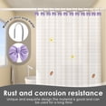 thumbnail image 4 of Dznils Resin Bow Shower Curtain Hooks Rings, Rustproof Shower Hooks for Bathroom, Purple, Set of 24, 4 of 12
