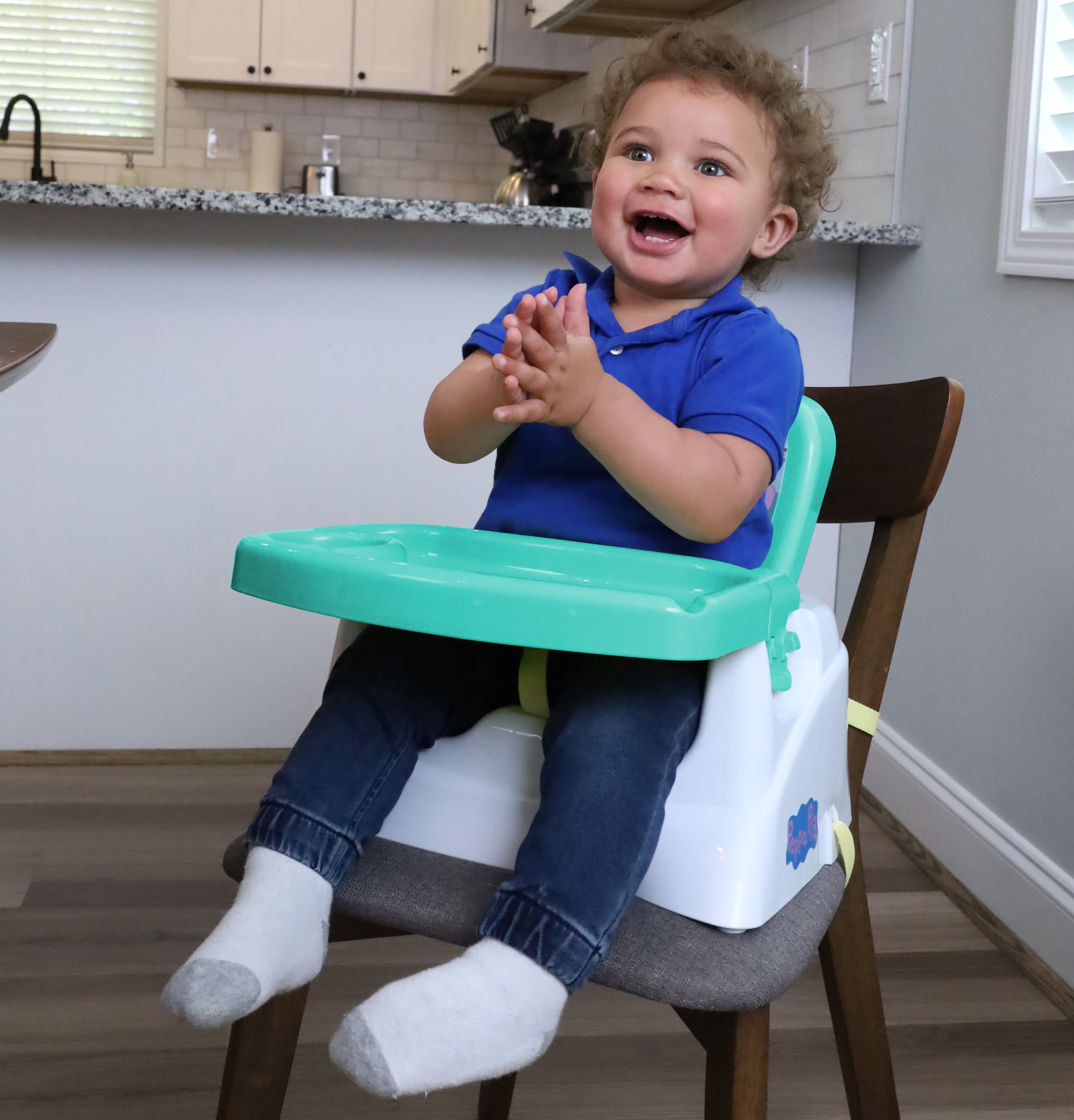 Peppa Pig Booster Seat with Adjustable Tray, Cup Holder and Safety Straps, Children Ages 1 and up