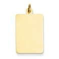 thumbnail image 1 of Beautiful 14k Plain .011 Gauge Rectangular Engravable Disc Charm, 1 of 2
