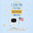 thumbnail image 2 of Creative Knitwear NASA Baby Bodysuit- I Love You to the Moon and Back - Light Blue, 12 Months, 2 of 4