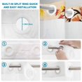 thumbnail image 3 of No Hook Shower Curtain with Built-in Rings - Farmhouse Plaid Truck Fall Thanksgiving Washable Waterproof Fabric Bathroom Curtains for Hotel,Rentals, 60 X 72 Inch Long , Orange Pumpkin Leaf, 3 of 9