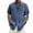 Blue, variant on Rbaofujie Mens Shirts Savings Clearance Men Casual T-shirt Solid Short Sleeve Stand Collar Buttons Pullover Blouse Tops
