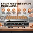 thumbnail image 2 of Yonopro 50PCS Mini Pancake Maker, 110V 1800W Commercial Mini Dutch Pancake Maker, 1.8 In Commercial Nonstick Waffle Maker with  2 Thermostats & 2 Timers Separate Control, for Home Restaurant, 2 of 7