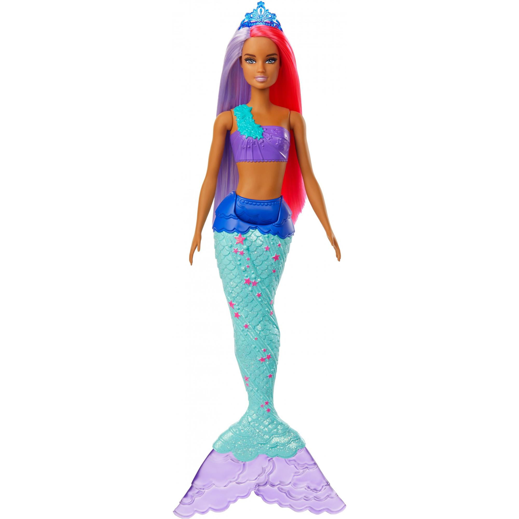 Barbie Dreamtopia Mermaid Doll Orange Crown/Purple Fin 