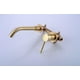 thumbnail image 3 of Brass Bathroom Sink Faucet, Wall Mounted, Brushed Gold, 3 of 5