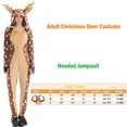 thumbnail image 1 of Disfraz de reno navideño unisex para adultos y niños, disfraz de elfo familiar, pijama de animales para parejas, traje de fiesta de carnaval, 1 of 5