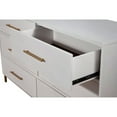 thumbnail image 2 of 60 Inch 6 Drawer Wooden Nightstand with Metal Base White, 2 of 3