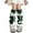 Green, variant on Kawaii Winter Knitted Leg Warmers, Japanese Style Y2k Harajuku Knee High Loose Socks for Girls, 3 Pairs