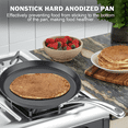 thumbnail image 3 of Cooks Standard 9.5-inch Crepe Pan Nonstick Hard Anodized, Dosa Tortilla Omelet Pan Pancake Flat Skillet Tawa Griddle, Black, 3 of 7