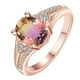 thumbnail image 2 of Anillo de Compromiso Nupcial con Piedras Naturales onlyliua Tamaño 5-11, 2 of 7