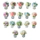 thumbnail image 3 of Yuarrent 2 flores artificiales en jarrón, elegantes, duraderas, para interiores o exteriores, flores artificiales en jarrón Decoración rosa blanca+blanca, 3 of 6
