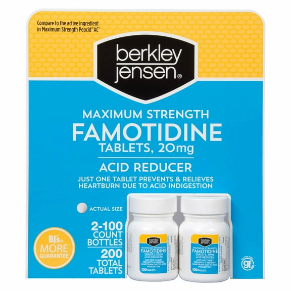 Berkley Jensen Maximum Strength Famotidine Tablets - 200 Tablets