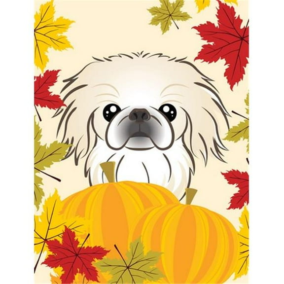 Caroline's Treasures BB2027GF Pekingese Thanksgiving Flag Garden Size , Small, multicolor