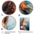 thumbnail image 3 of Designart "Symphony of Seahorses in Orange and Blue III" Animals Framed Wall Art - Traditional Orange Seahorse Hallway Framed Wall Art Decor, 3 of 6