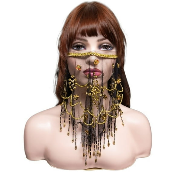 Belly Dance Face Veil Women Belly Dance Face Veil Tribal Belly Dance Veils For 9 Colors Available