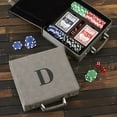 thumbnail image 2 of Personalization Mall Grey Leatherette Poker Chip Set, G, 2 of 4