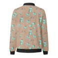 thumbnail image 5 of Likimi Womens Cardigan Zip Up Crew Neck Long Sleeve Floral Print Cardigan For Women Everyday Wear Comfort Coat Size 2Xl, 5 of 5