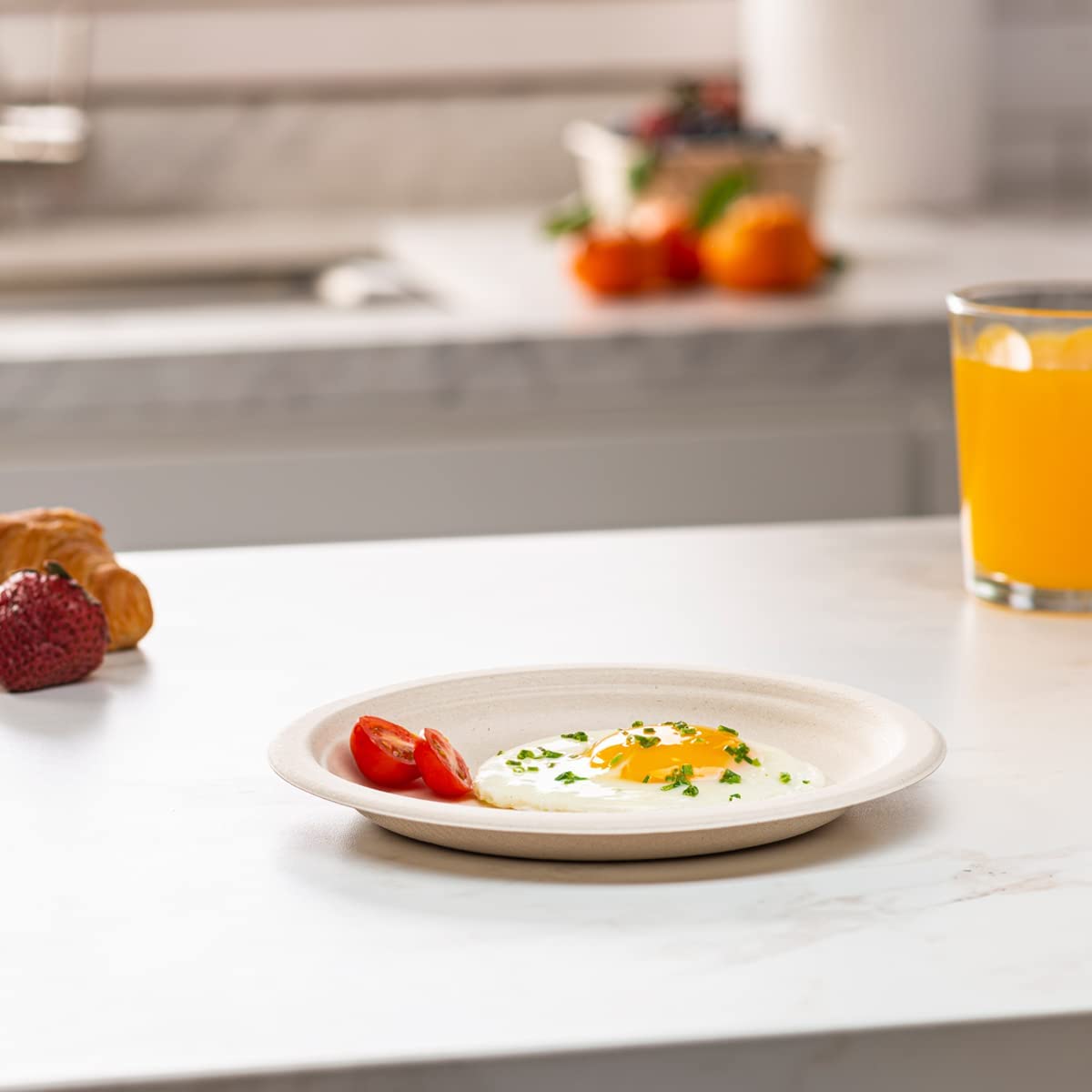 Gusto 7 Inch Compostable Paper Plates, 125 Count photo 6