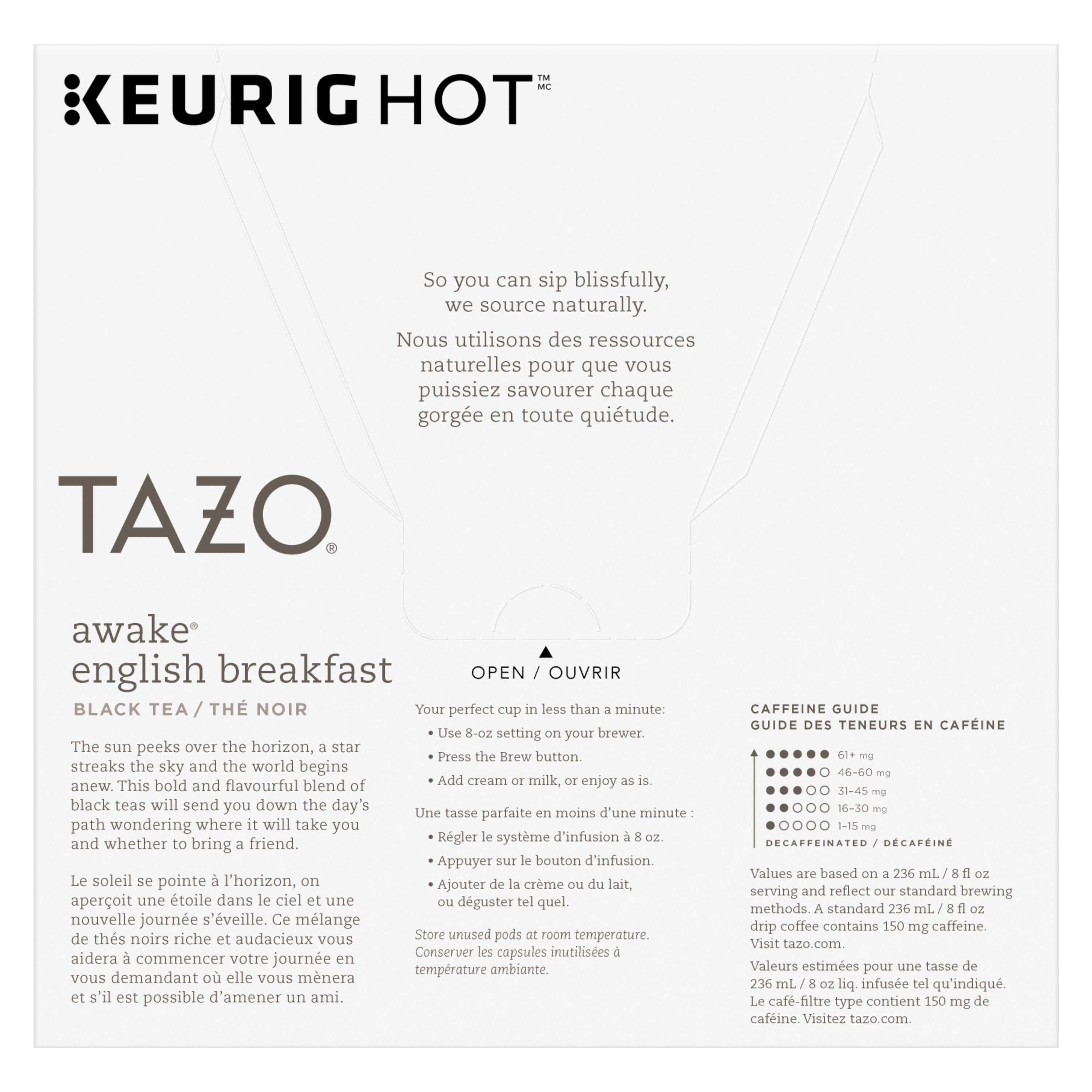 Tazo Awake English Breakfast K Cupâ Pods For A Bold And