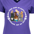 thumbnail image 4 of Inktastic Dogs Make Me Happy, Hoomans Not So Much-Cute Dog Family Women's V-Neck T-Shirt, 4 of 5