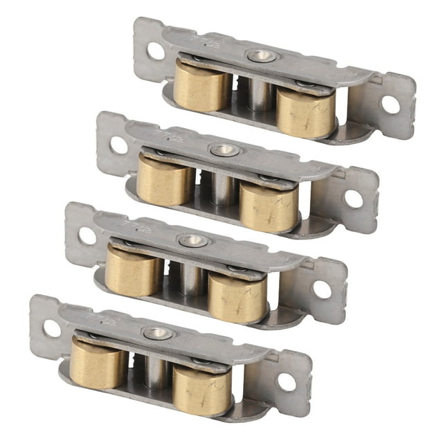 4 Pcs Rouleau de Porte Coulissante en Verre pour Patio, Roulement à Billes en Acier Inoxydable Cuivre, pour Porte Coulissante de Patio, Résistance à l'Érosion, Pratique et Solide, pour la Plupart des Portes et Fenêtres