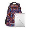 thumbnail image 7 of FORMRS Unisex Backpack Elementary School Travel Bookbag with Reflective Stripes, Red Geometric Eagle, 7 of 7
