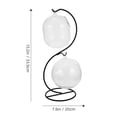 thumbnail image 3 of 1 Set Hanging Glass Aquarium Fish Bowl Fish Tank Multi-functional Flower Plant Vase with Rack, 3 of 8