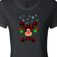 thumbnail image 4 of Inktastic Cute Flannel Reindeer with Christmas Bulbs and Snowflakes Women's T-Shirt, 4 of 5