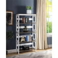 thumbnail image 2 of Pemberly Row Five-Tier Bookcase in White and Espresso Wood Finish, 2 of 3