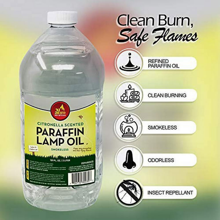 1 Gallon Paraffin Lamp Oil - Clear Smokeless, Odorless, Clean Burning Fuel  for Indoor and Outdoor Use - Shabbos Lamp Oil, by Ner Mitzvah