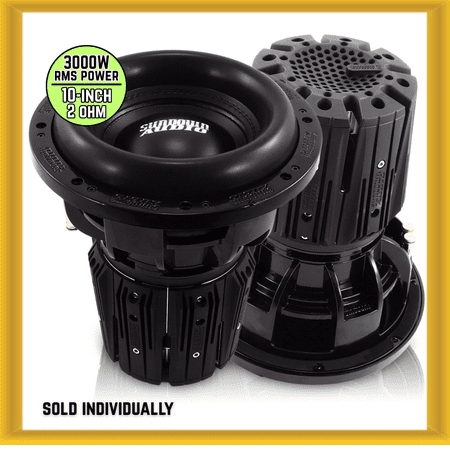 Sundown Audio NS-Series 10" NS6 V6 3000W RMS Power DVC 2 Ohm Car Subwoofer (NEW)