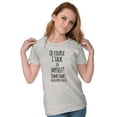 thumbnail image 3 of Talking to Myself Funny Sarcastic Womens Slim Fit Graphic Tee Brisco Brands M, 3 of 5