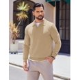 thumbnail image 4 of COOFANDY Long Sleeve Polo Shirts for Men Knit Polo Sweater Lightweight Ribbed Pullover Sweater, 4 of 6