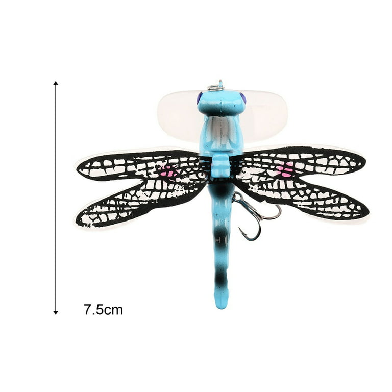 Cheers.US 7.5cm/6.2g Dragonfly Fishing Lure Life Like Dragonfly with Hook  for Trolling Hard Lure Fishing Hard Lure Fishing Tackle, Artificial Hard  Bait Life-Like Dragonfly Equipment Tool 
