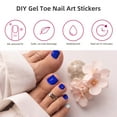 thumbnail image 6 of DUKASOU Toenail Stickers-Semi Cured Gel Toenail Strips-Navy Blue, Long Lasting DIY Salon Nail Art Stickers Kit for Adults, 26 Count, 6 of 7