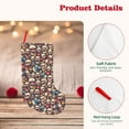 thumbnail image 4 of Lsque rock record music Skull Pattern 18 Inch Christmas Stockings, Festive Holiday Stocking for Christmas Decorations Holiday Decor, 4 of 8