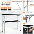 thumbnail image 6 of Ktaxon 39" Foldable Bar Table, Mobile Bar with 3-Tier Shelves & Carry Bag - Perfect for Events, Parties, Camping, Picnics, Tradeshows, and Both Outdoor/Indoor Use (Comes with Black Skirt, Black), 6 of 8