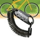 thumbnail image 5 of Candado antirrobo portátil para ciclismo, con combinación de resorte y cable, reiniciable, con código de seguridad de 3 dígitos, para equipaje de viaje, casco y contraseña (negro), 5 of 5
