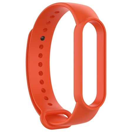 SQUARE CARMEN Breathable Strap For Xiaomi Mi Band 5 5NFC 6 6NFC Smart Watch Wrist Bracelet, Orange