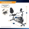 thumbnail image 2 of Bicicleta Reclinada Marcy NS-716R Resistencia Ajustable Magnética Asiento Cómodo Acolchado Negro/Gris Marcy NS-716R, 2 of 2