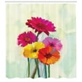thumbnail image 3 of Ambesonne Gerber Daisy Shower Curtain, Oil Painting Flowers, 69"Wx75"L, Multicolor, 3 of 3