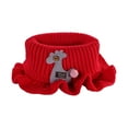 thumbnail image 5 of Children Warm Scarf Cartoon Pattern Ruffle Trim Knitted Winter Scarf Thickened Thermal Boys Toddler Elastic Warm Scarf-Black, 5 of 8