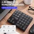 thumbnail image 1 of Teclado 2.4G Teclado Numérico Inalámbrico Portable 35 Teclas Contabilidad Financiera Teclado Batería Recargable Incorporada Negro Negro, 1 of 7