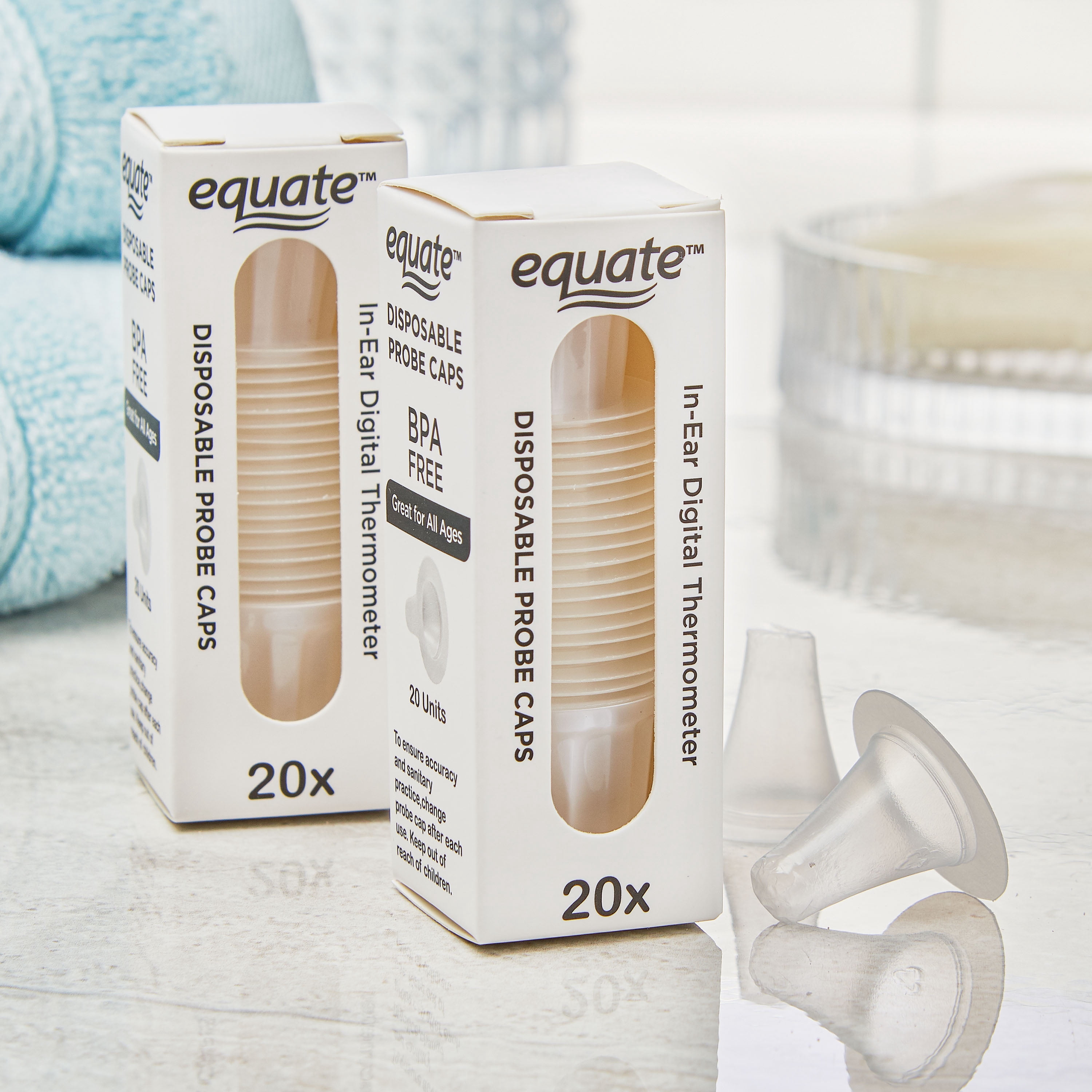 Equate Children's Disposable Probe Caps for In-Ear Thermometers, 40 Count