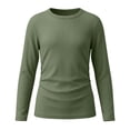thumbnail image 7 of FAHXNVB Girls Ribbed Knit T Shirts Long Sleeve Soft Stretchy Breathable Tees Tops Solid Color Summer Comfy Fashion Shirts 5-16 Years, 7 of 7