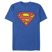 Mens Superman Logo Classic Graphic Tee Royal Blue Medium