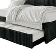 thumbnail image 7 of Castle Place Plush Corduroy Velvet Upholstered Twin Daybed with Trundle, Dark Grey, 7 of 7